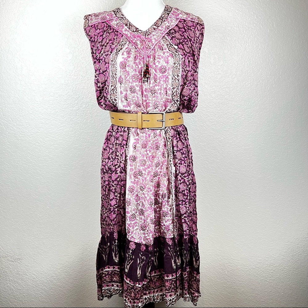 Dress Dejour Boho Pink Purple Dress Size Small